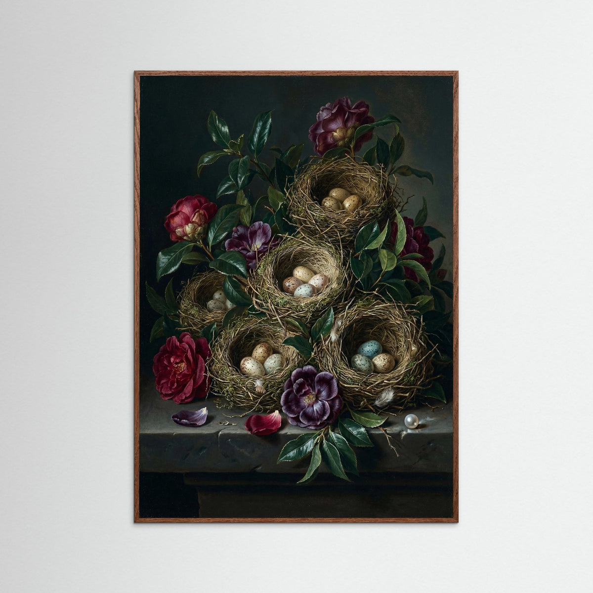 Oak Dark Baroque Floral Opulence