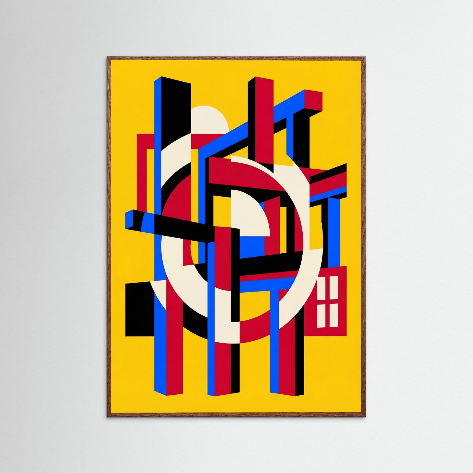 Oak Dark Bauhaus Geometric Eye