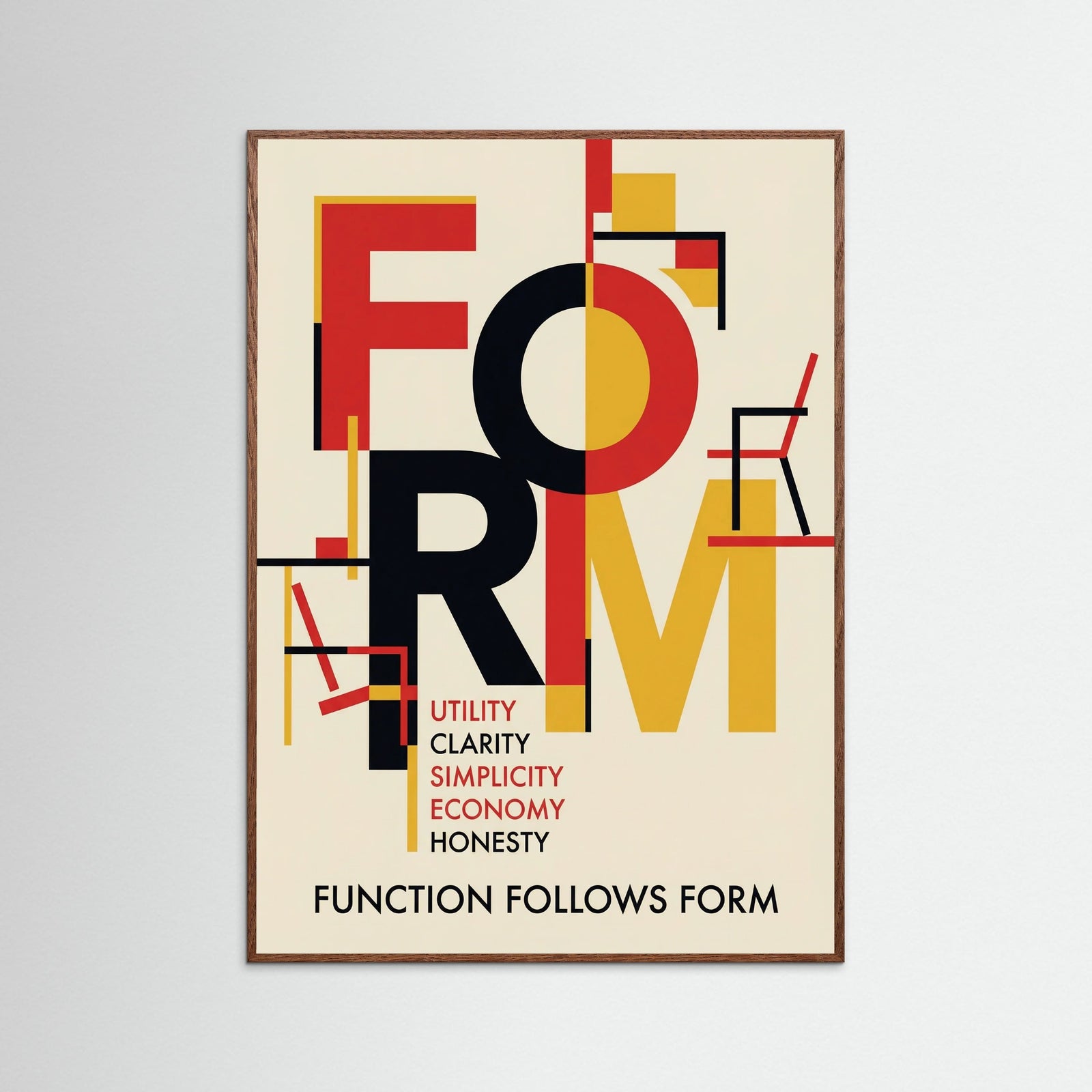 Oak Dark Bauhaus Typography