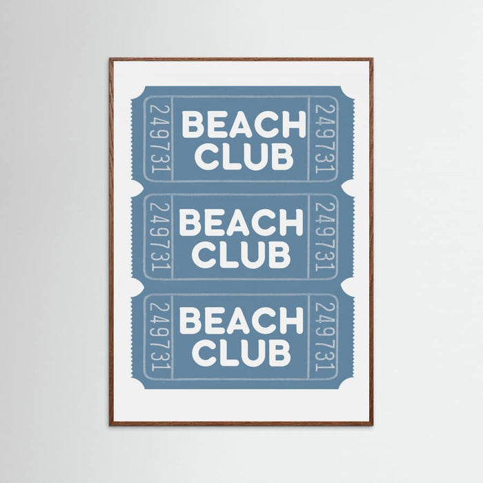 Beach Club Tickets Poster – poster and art print