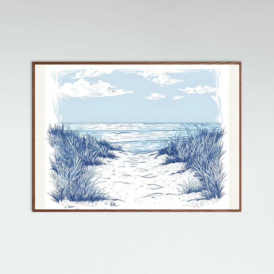 Beach Walk Poster – poster and art print
