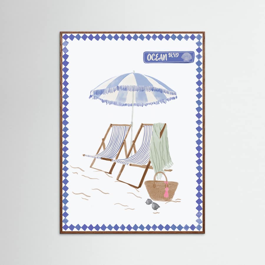 Affiche Beach chairs – affiche et impression d’art
