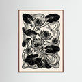 Oak Dark Beardsley Floral Nouveau