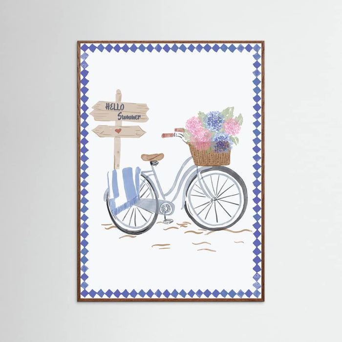 Bicycle at beach Poster – poster och konsttryck