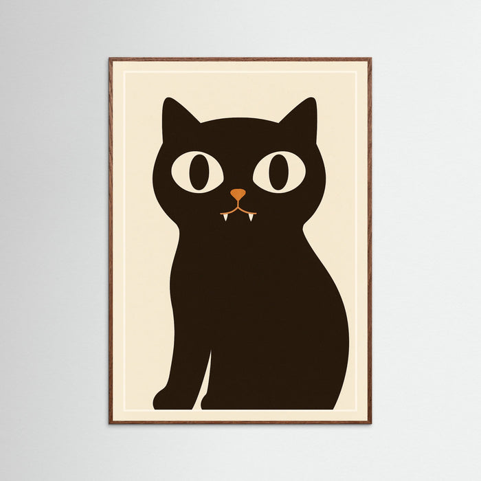 Oak Dark Black Cat Art