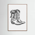 Black Cowgirl Boots with Bow Poster – Poster und Kunstdruck