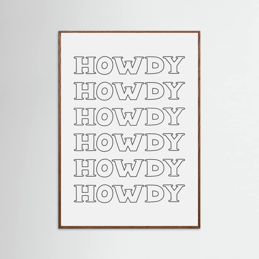 Black Howdy -juliste – juliste ja taidepainatus