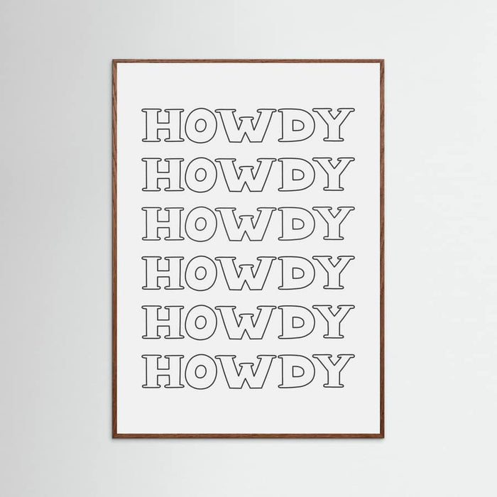 Black Howdy -juliste – juliste ja taidepainatus