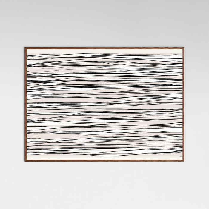 Black on Beige Lines Poster – poster and art print