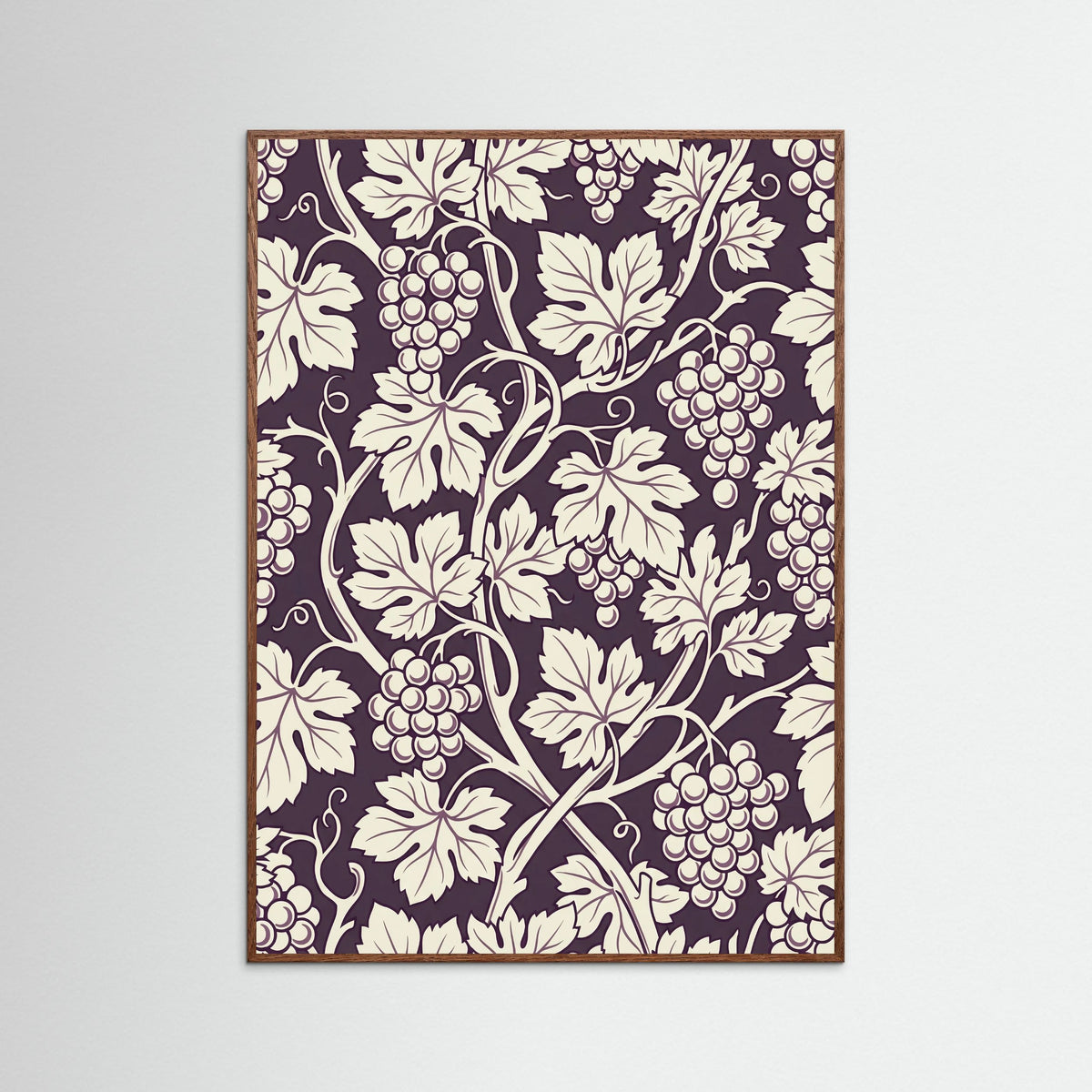 Oak Dark Blue Botanical Swirl