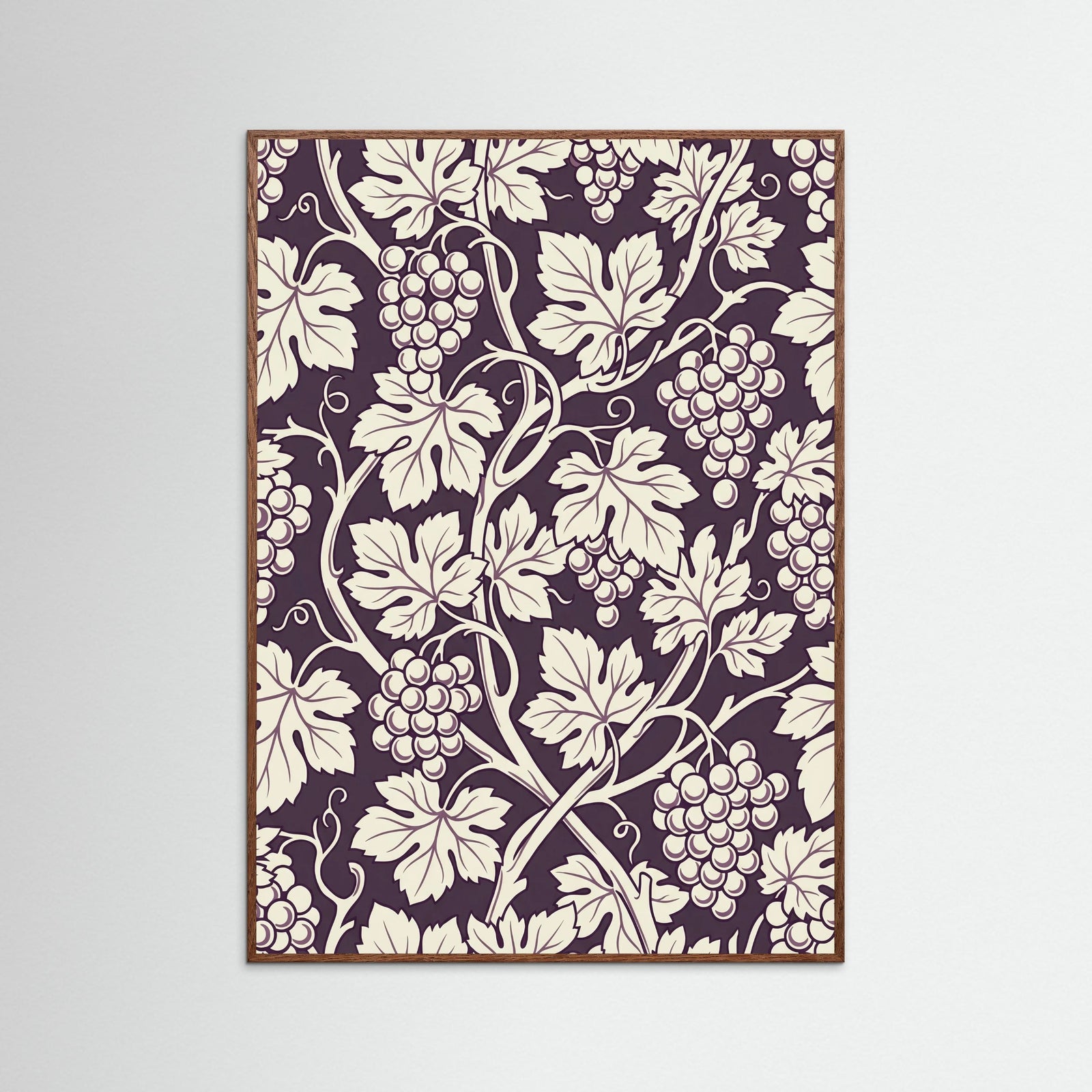 Oak Dark Blue Botanical Swirl