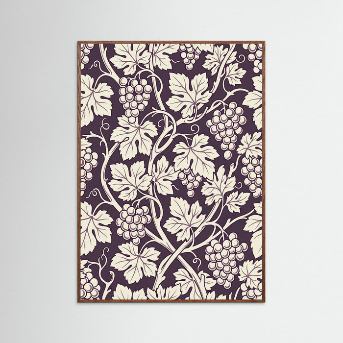 Oak Dark Blue Botanical Swirl