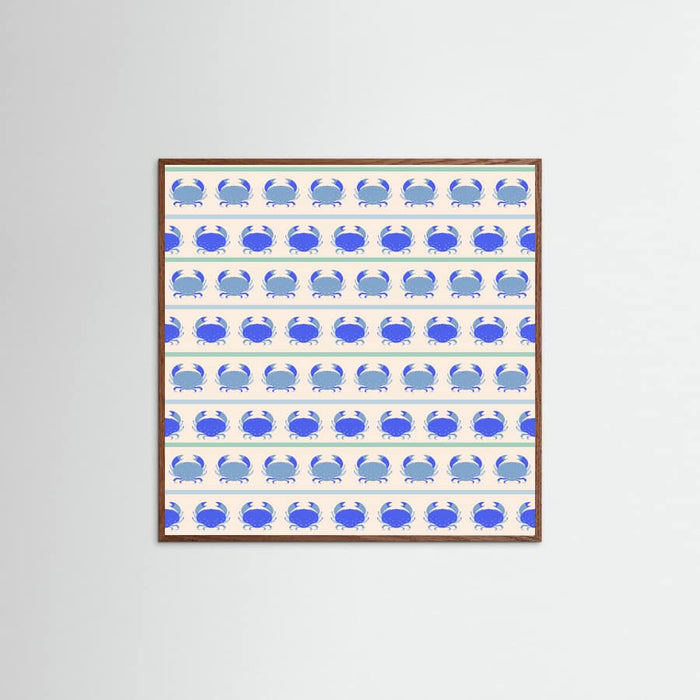 Poster Blue Crabs Nautical Pattern – poster e stampa artistica