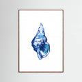 Poster Blue Seashell On White Background No 2 – poster e stampa artistica