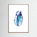 Blue Seashell On White Background No5 Poster – Poster und Kunstdruck