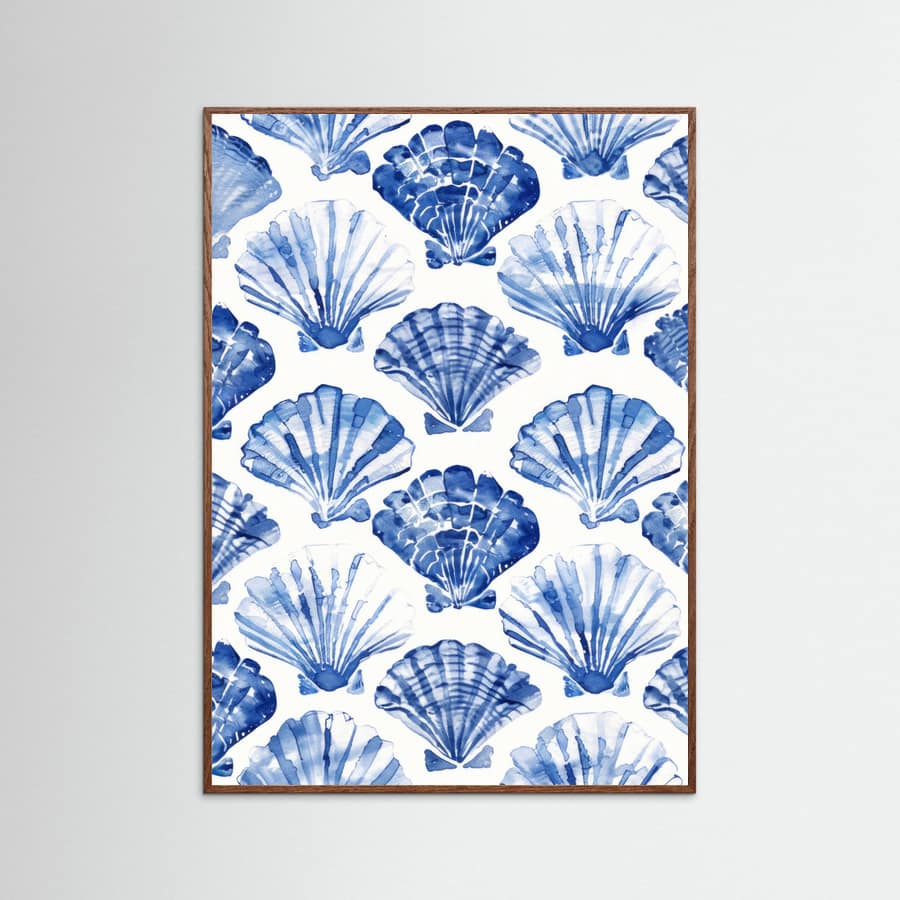 Blueshellpattern Poster – Poster und Kunstdruck
