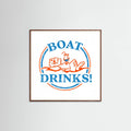 Boat Drinks Cocktail Drinking Otter Poster – Poster und Kunstdruck