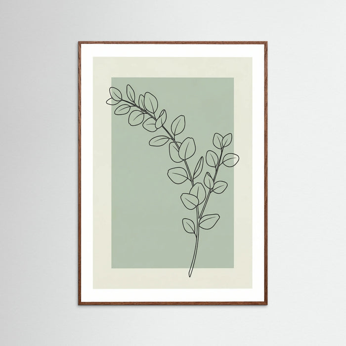 Oak Dark Bohemian Floral Sketch