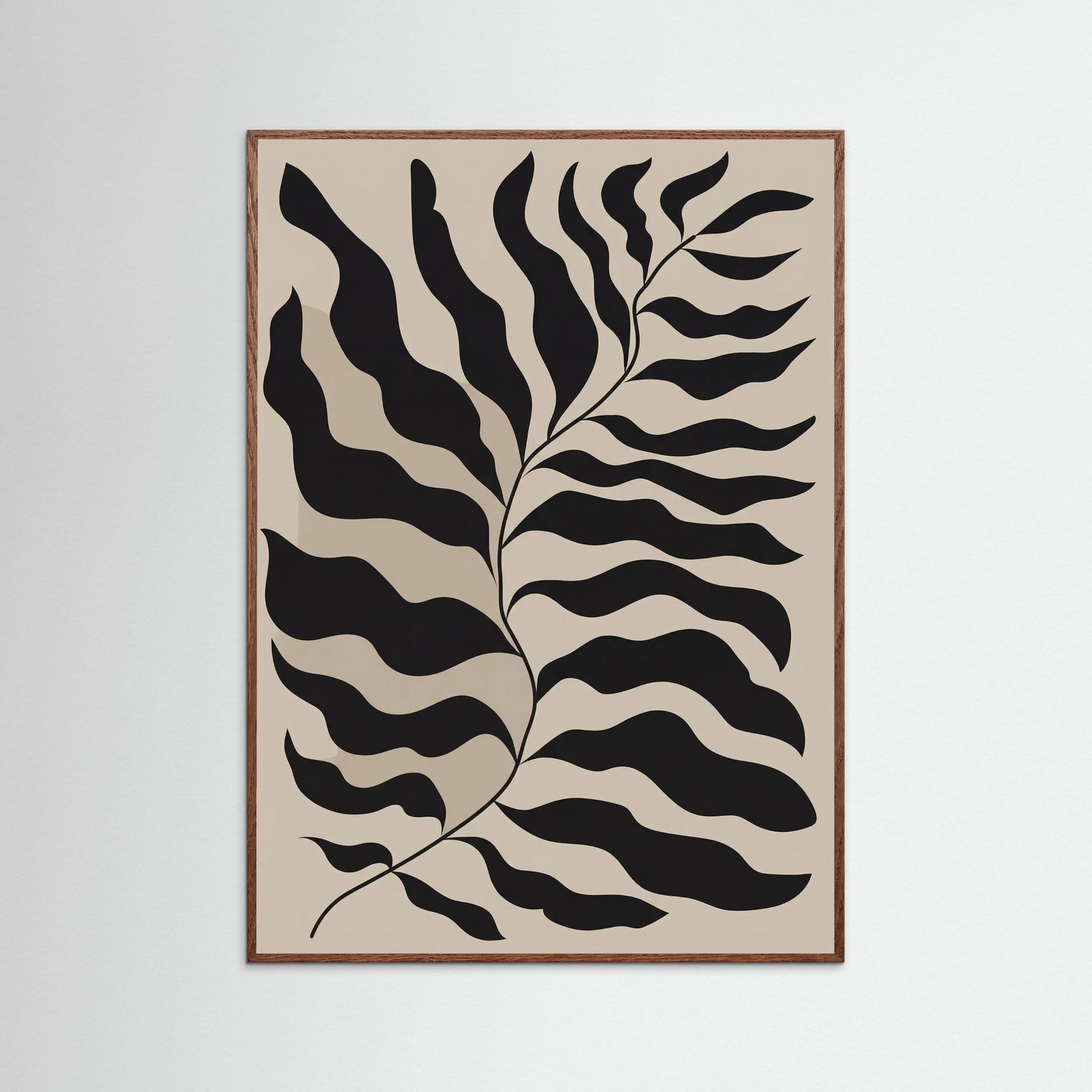 Oak Dark Bohemian Frond Abstract