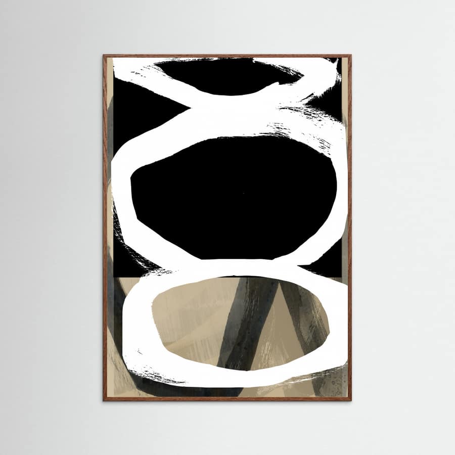 Bold Black On White No4 Poster – plakat og kunsttryk