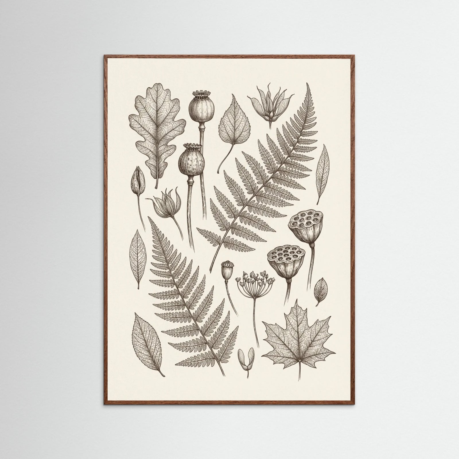 Oak Dark Botanical Intricacy