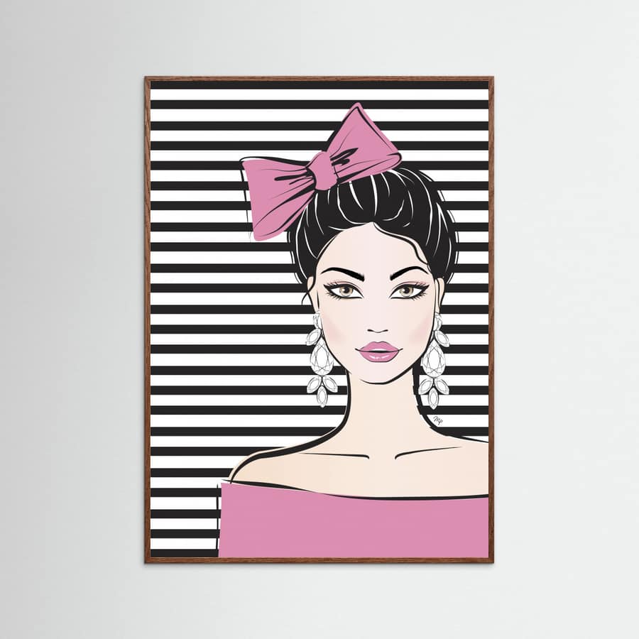 Bow Girl Poster – Poster und Kunstdruck