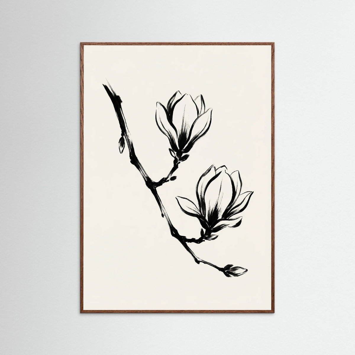 Oak Dark Brushstroke Blooms