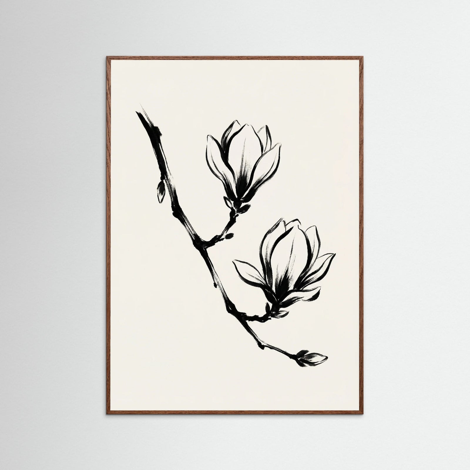 Oak Dark Brushstroke Blooms