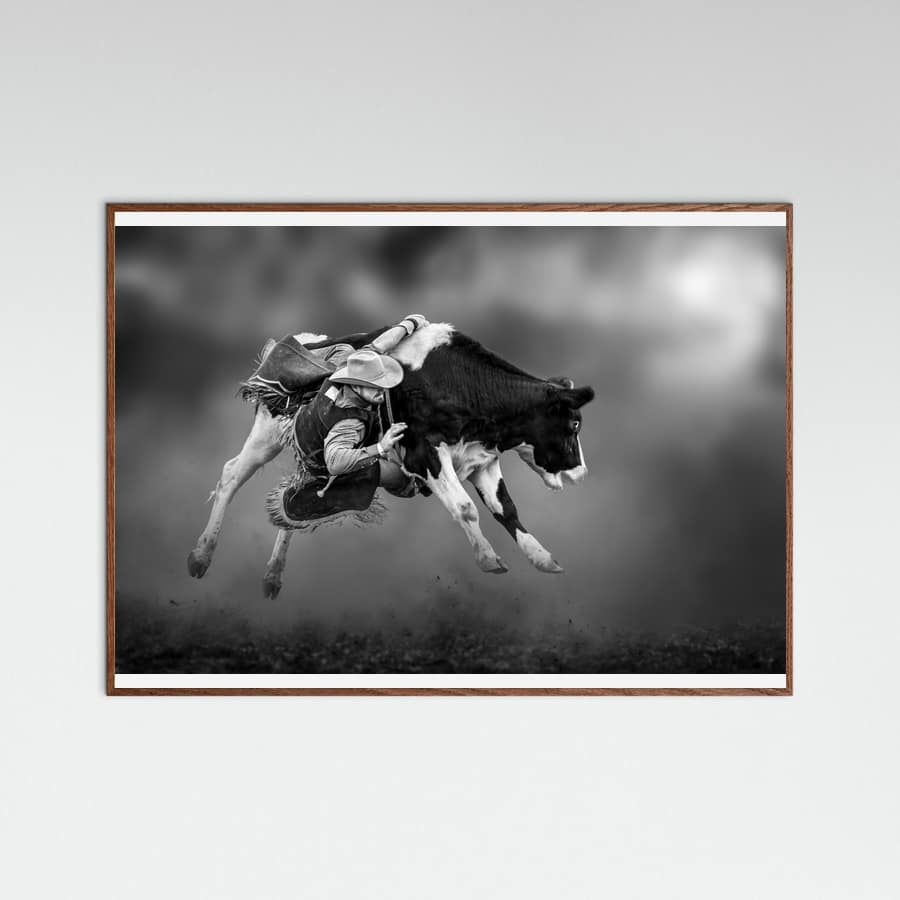 Oak Dark Bucking Calf Ride Poster