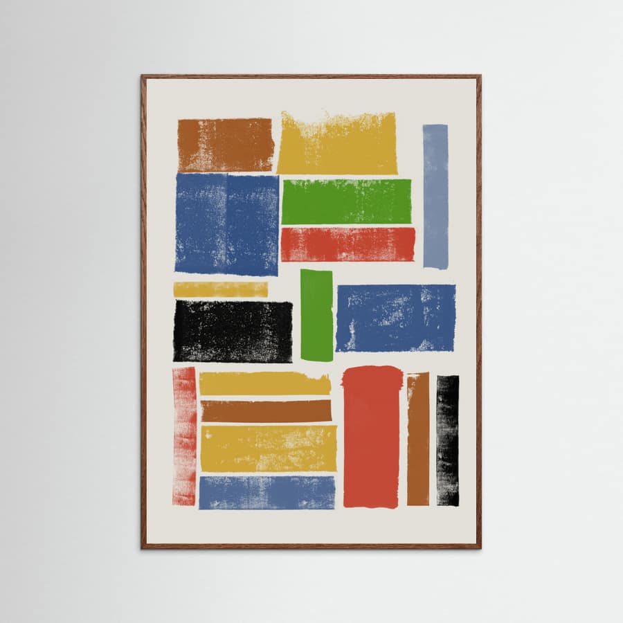 COLOR LINO CUT COMPOSITION Poster – plakat og kunsttryk