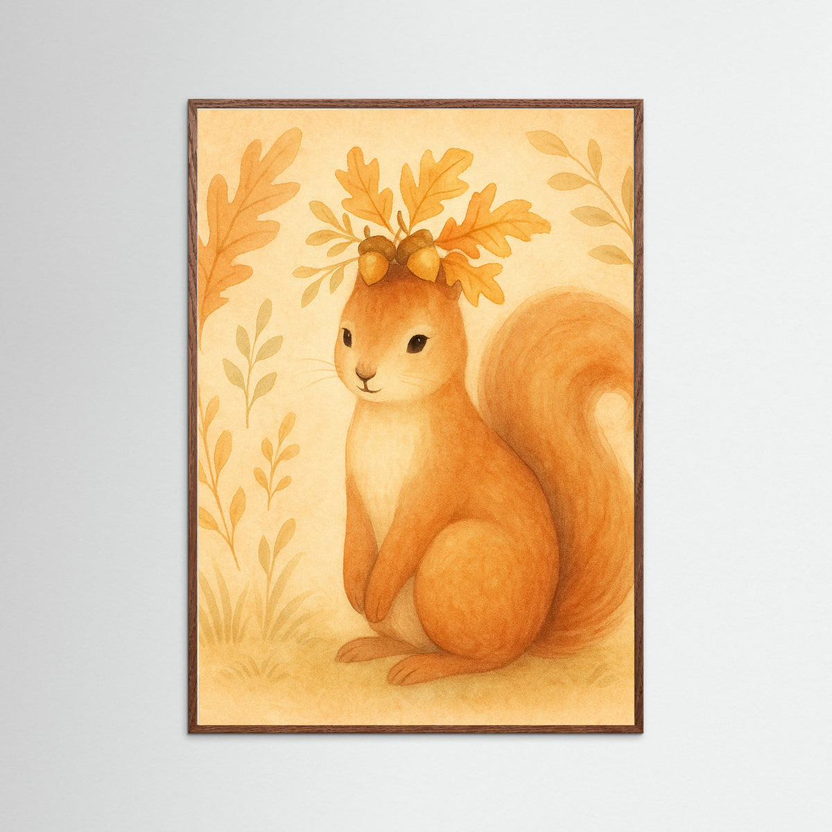 Oak Dark Calm Squirrel