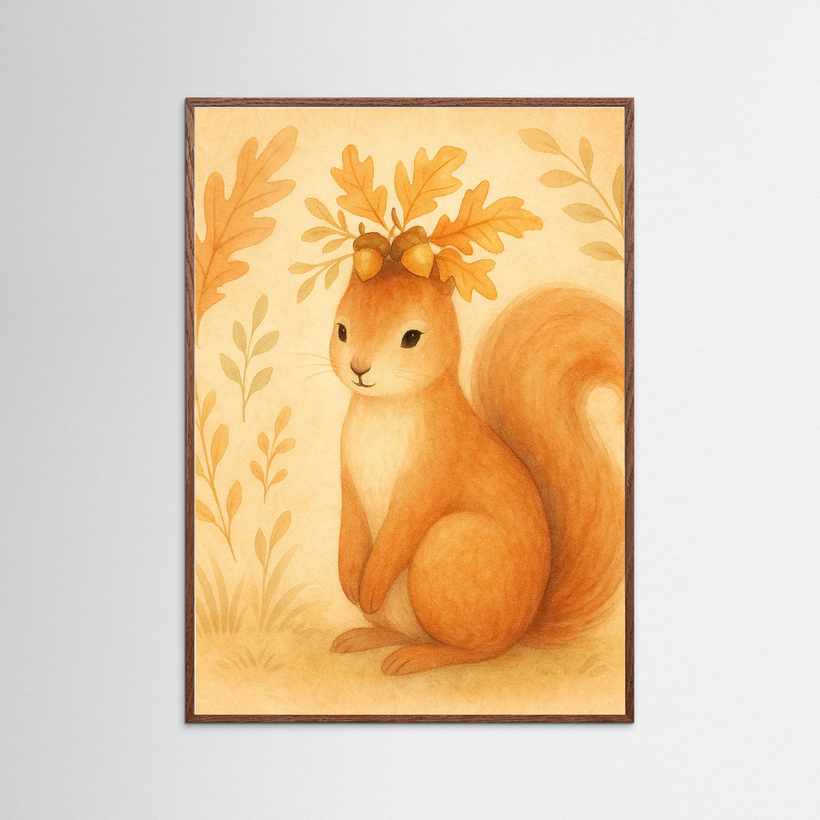 Oak Dark Calm Squirrel