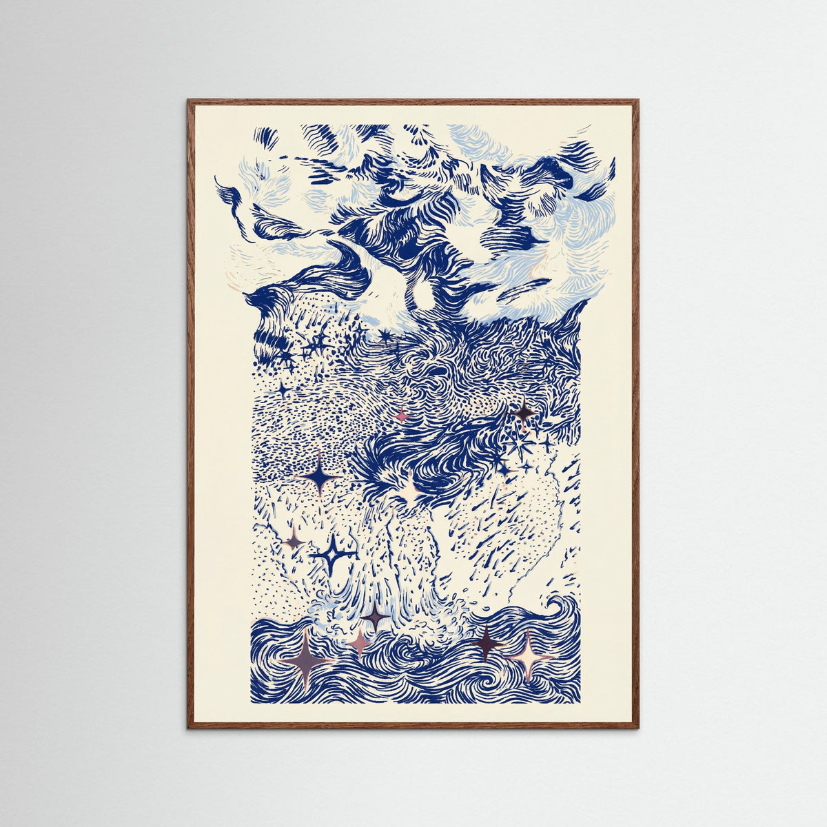 Oak Dark Celestial Swirls