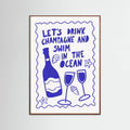 Plakat Champagne by the ocean – plakat i druk artystyczny