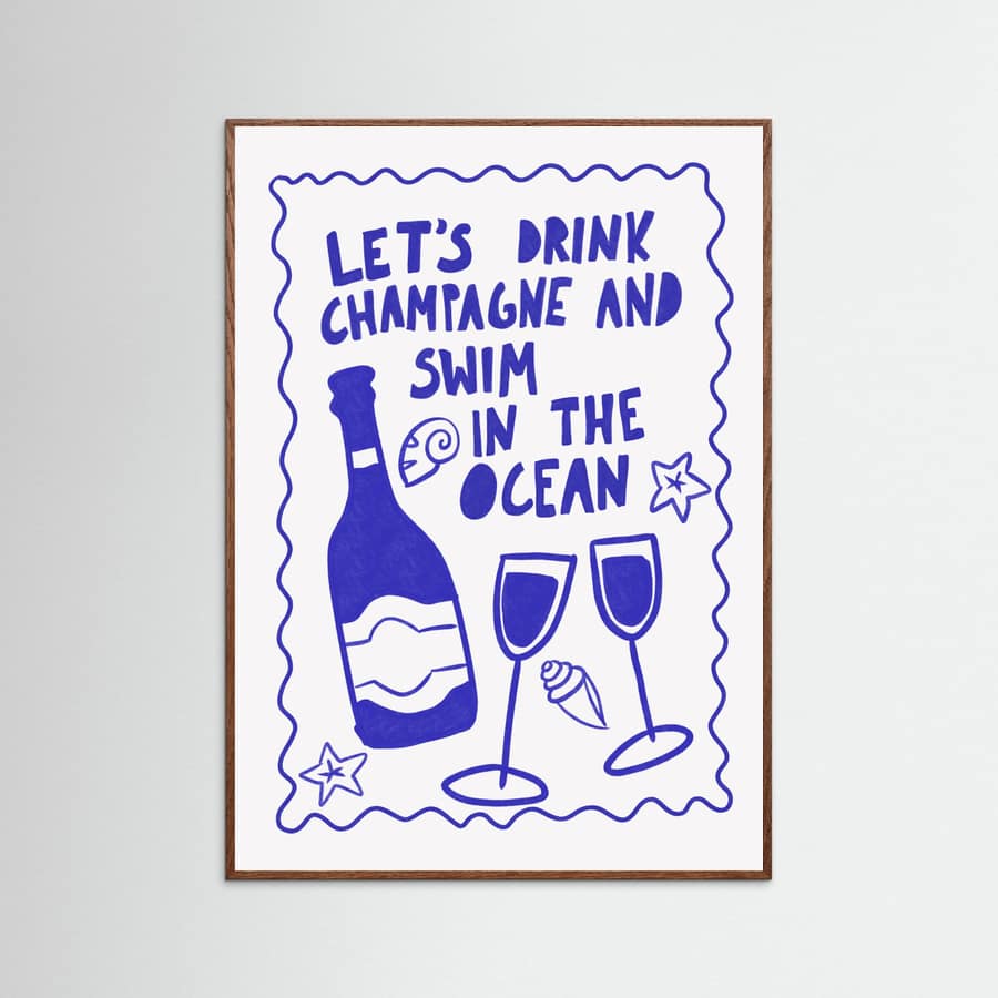 Plakat Champagne by the ocean – plakat i druk artystyczny