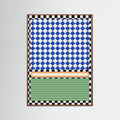 Oak Dark Checkered Rothko Inspiration Poster