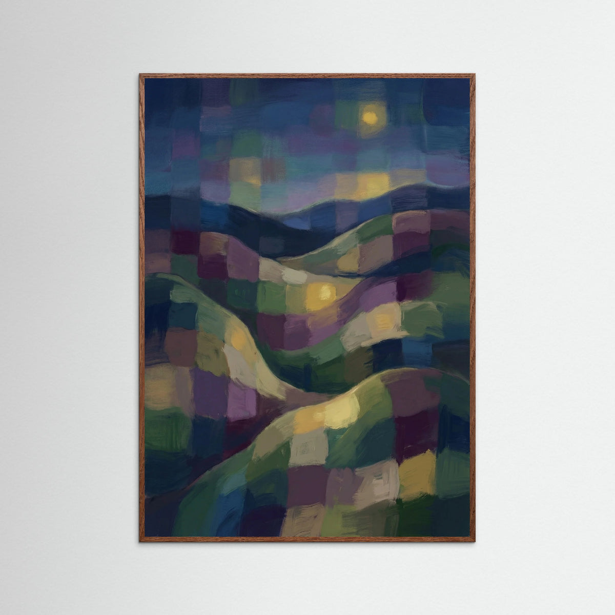 Oak Dark Chromatic Mosaic Grid