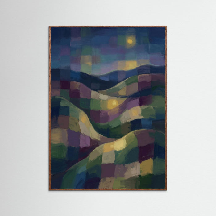 Oak Dark Chromatic Mosaic Grid