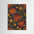 Oak Dark Chrysanthemum Tapestry