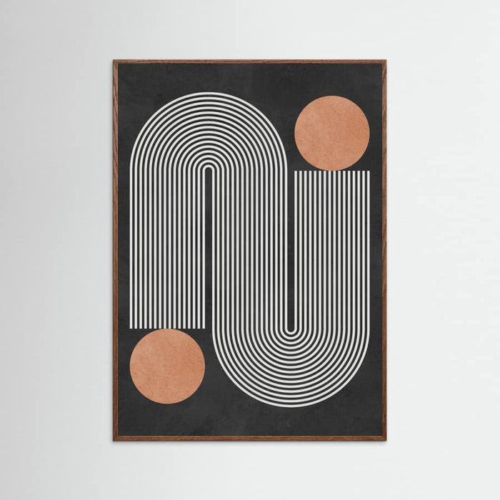 Circles on black background 1 Poster – poster and art print