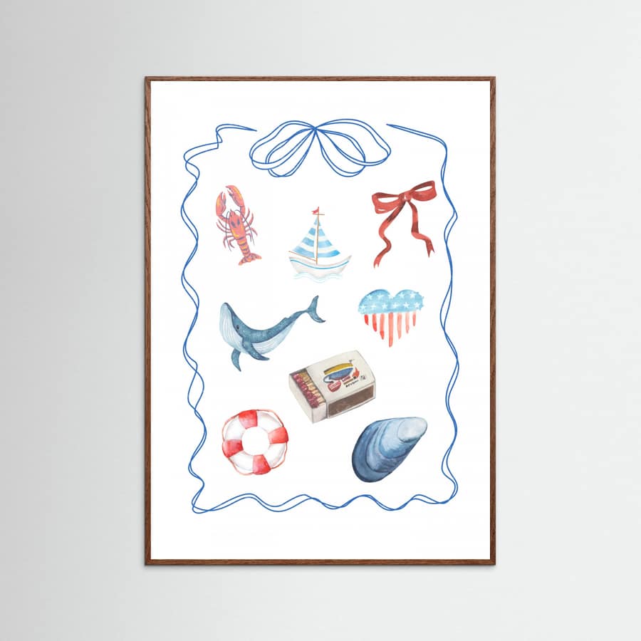 Coastal Collage Poster – poster and art print