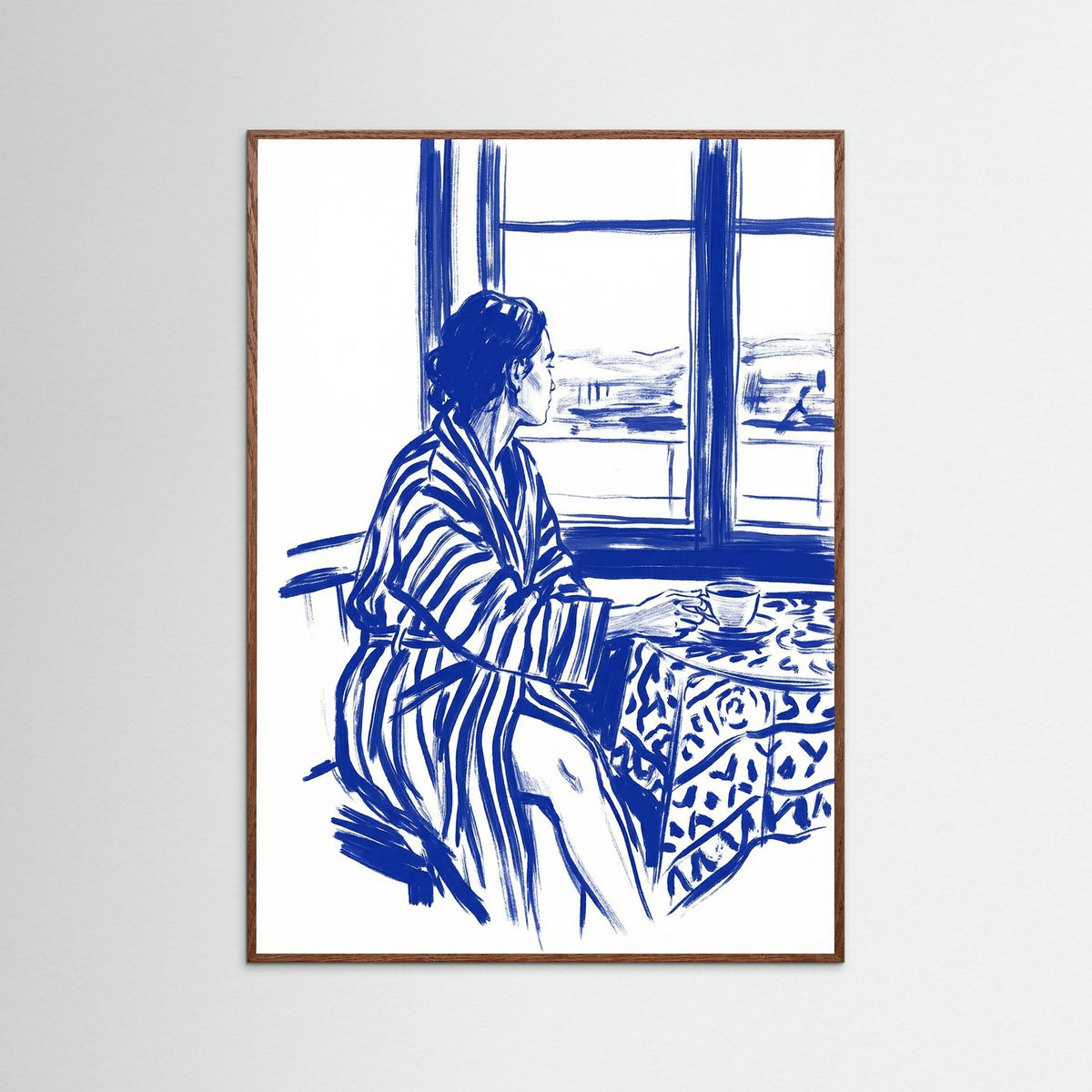 Oak Dark Cobalt Contemplation Blue