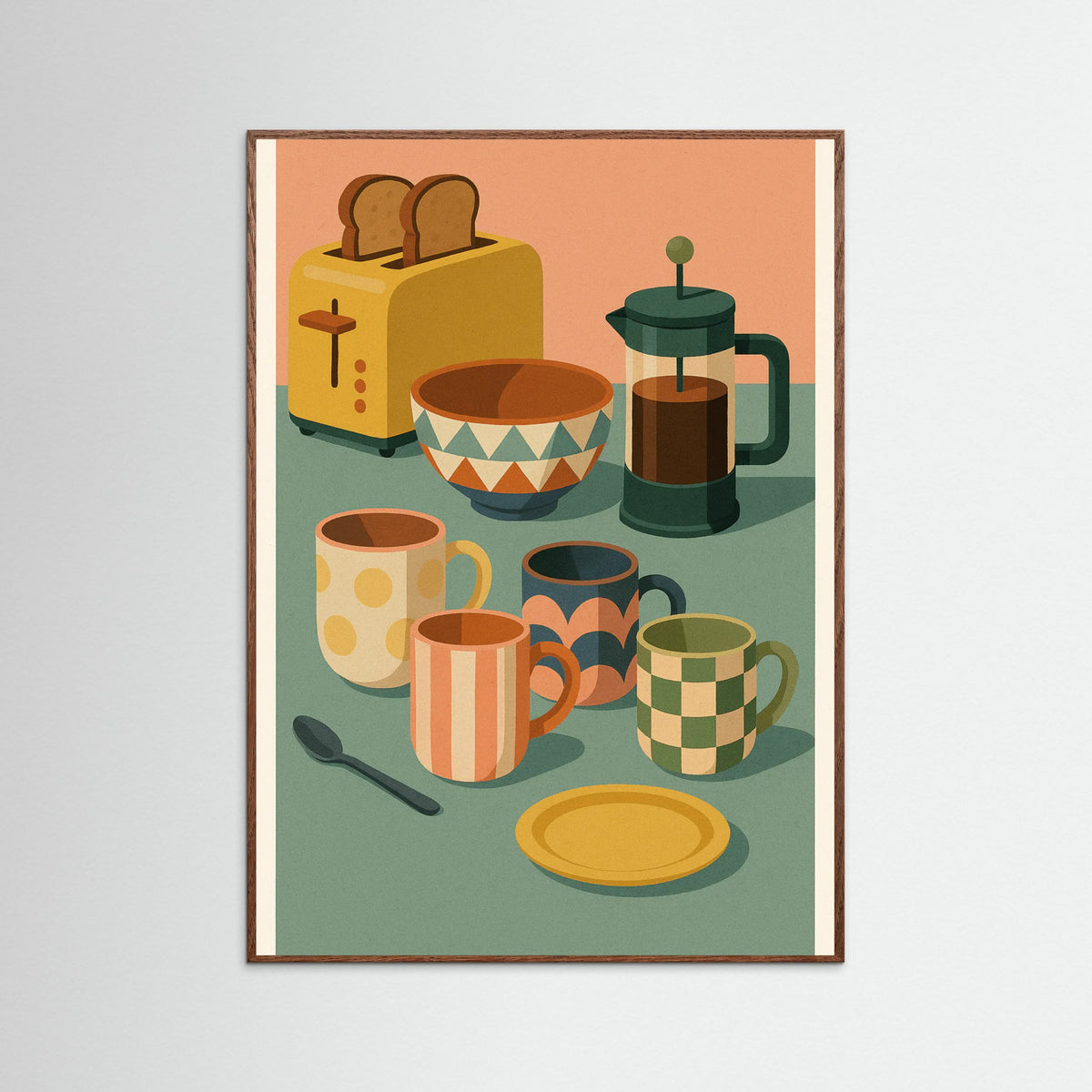 Oak Dark Coffee Maker Setup