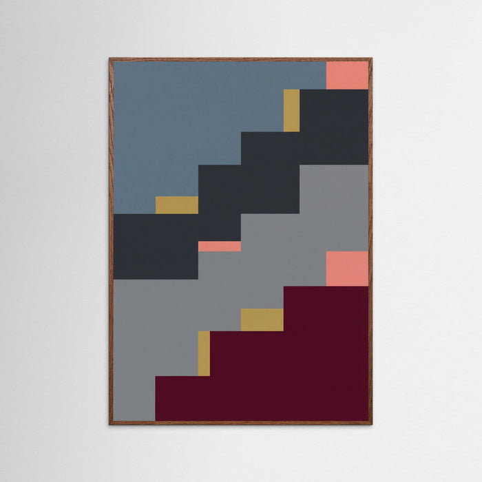 Oak Dark Color Block Architecture