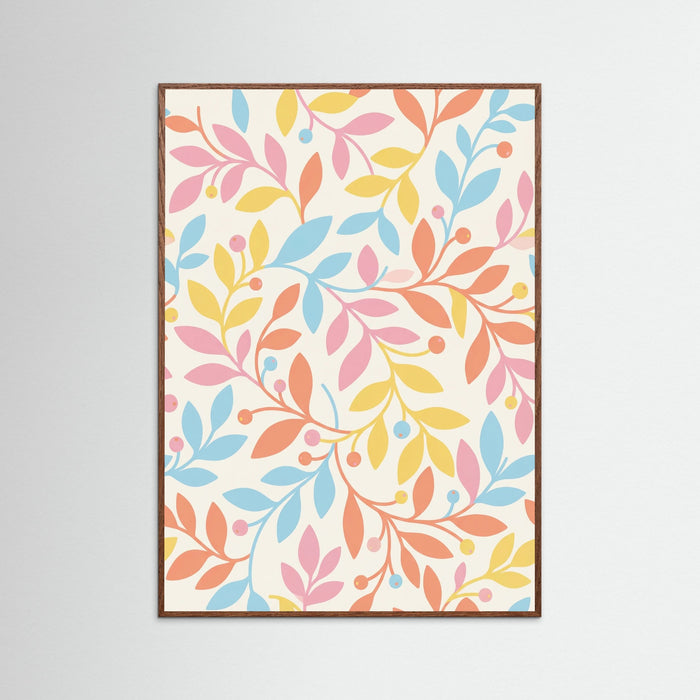 Oak Dark Colorful Bloom Grid