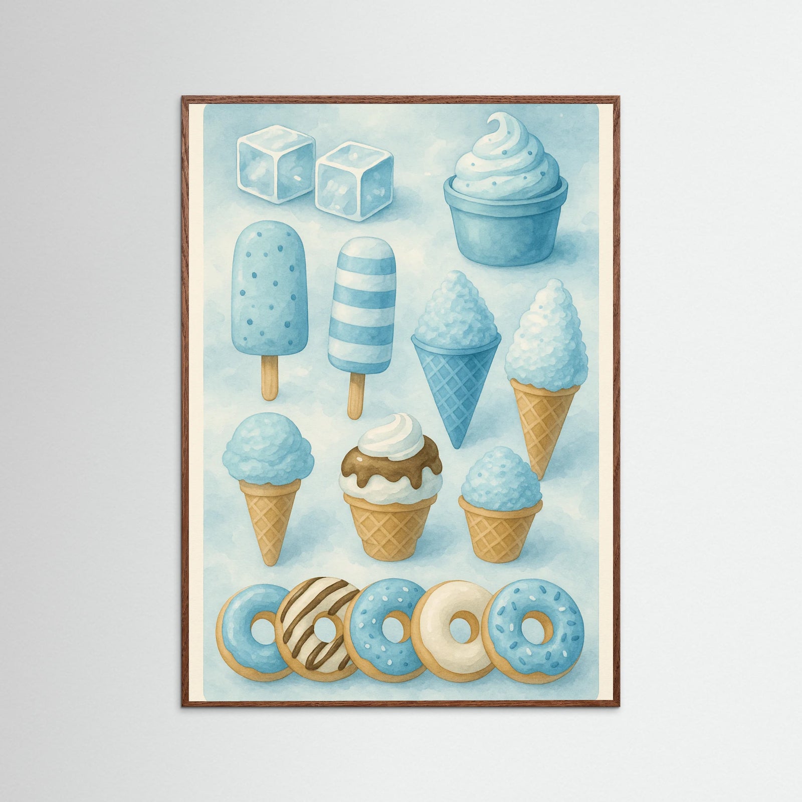 Oak Dark Colorful Ice Cream