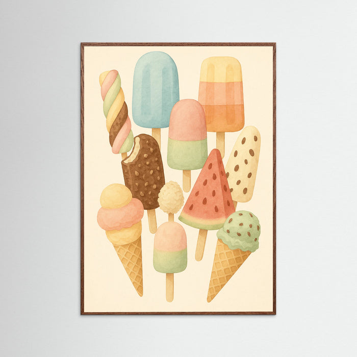 Oak Dark Colorful Ice Creams