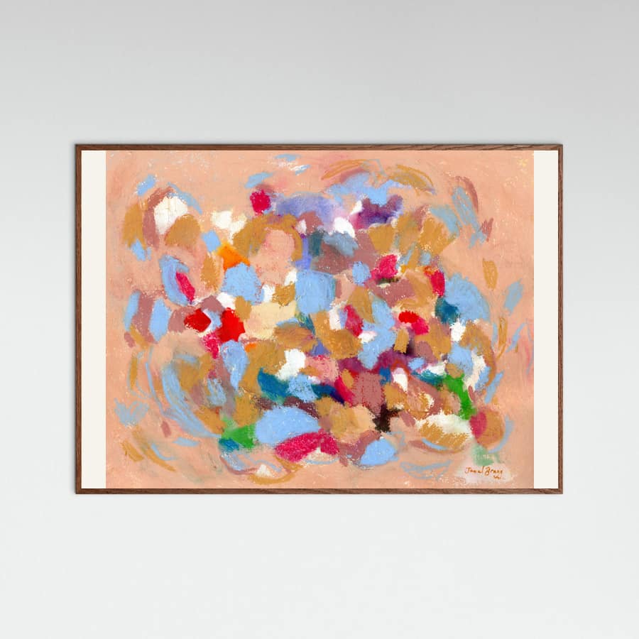Oak Dark Confetti Garden I Poster
