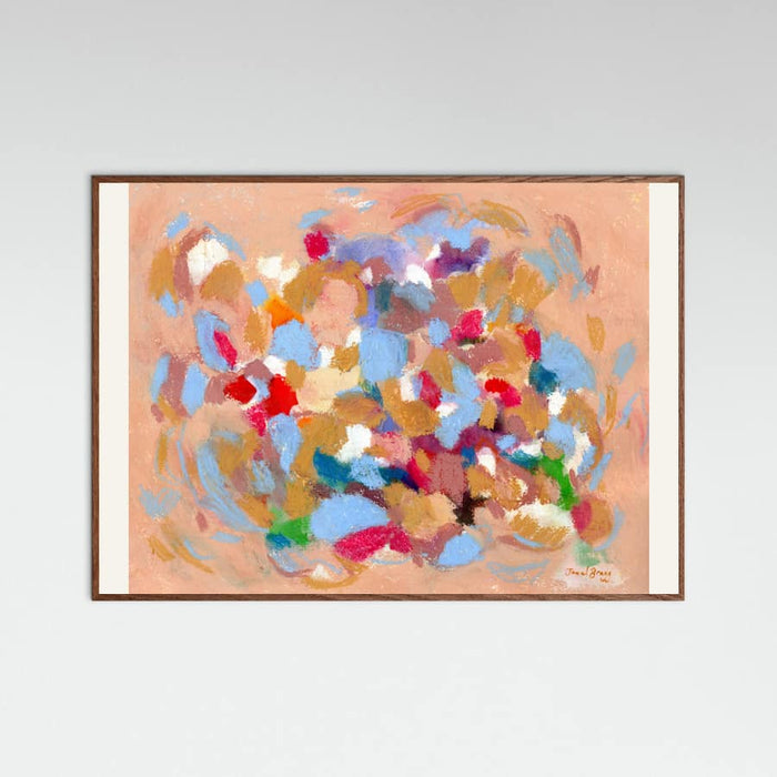 Oak Dark Confetti Garden I Poster