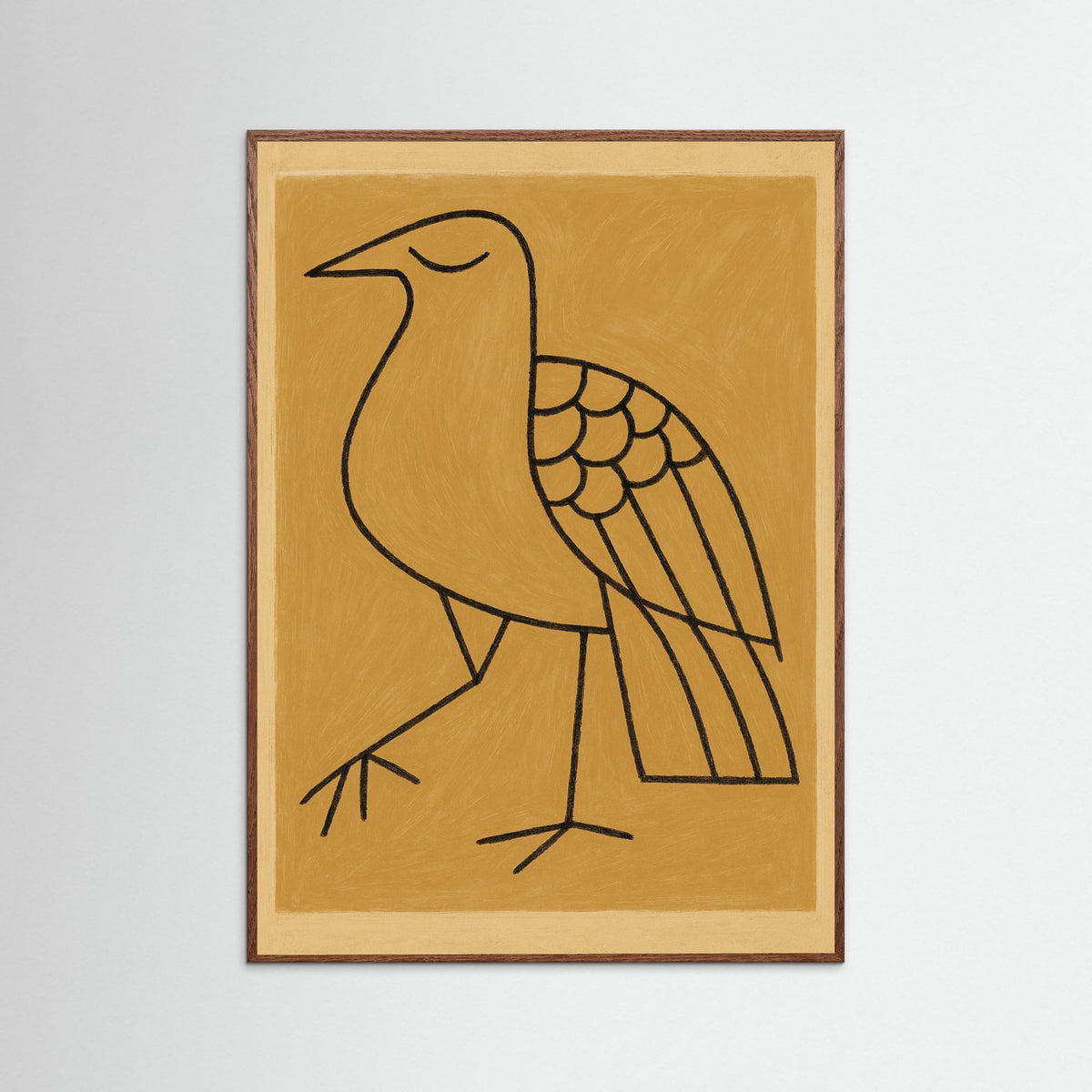Oak Dark Contemplative Figure